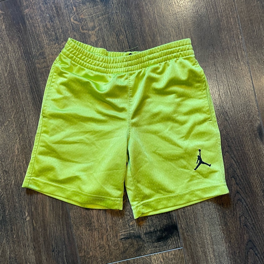 JORDAN Kids Lime Green Shorts Size 4 XS